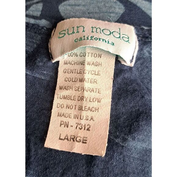 Sun Moda California Womens Large Scoop Neck Loose Fit Shift Dress Blue Pockets - Picture 10 of 10